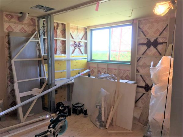 3000万円台後半のキュービックルーミーの工事中の和室