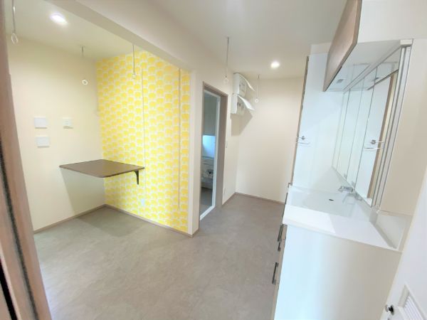 一条工務店の洗面脱衣所