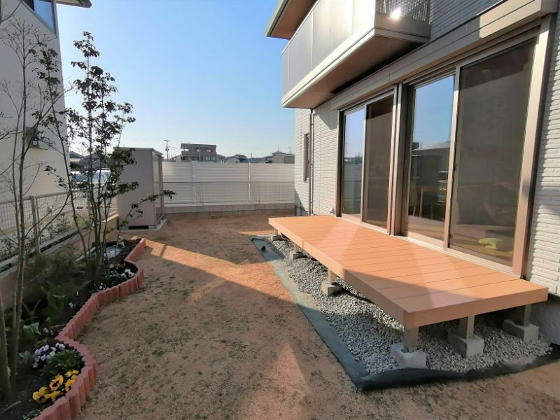 2000万円台後半の鉄骨造住宅の庭