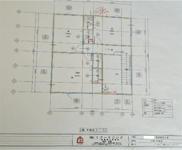 ゼロキューブの2階間取り図