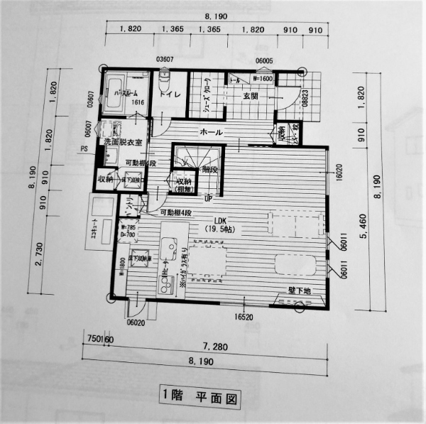 秀光ビルドの1階間取り図